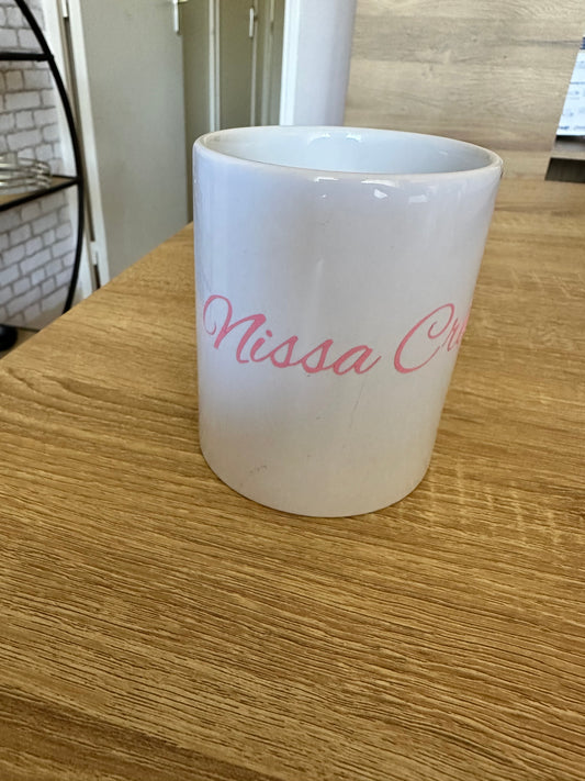 Tasse blanche anses coeur